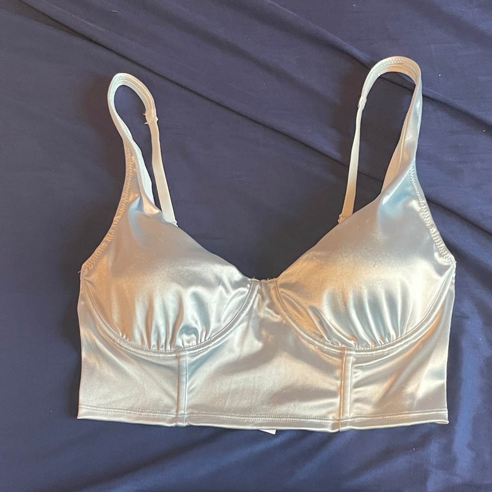 Forever 21 Shiny Cream Bralette